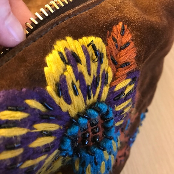STUNNING Miu Miu brown suede hobo with embroidery - Picture 11 of 11